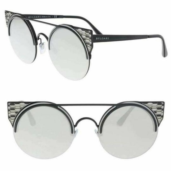 BVLGARI Accessories - SOLD!!! Bvlgari Round Sunglasses Grey Silver Mirrored Lens